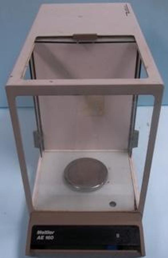 Used QTY. 1. METTLER AE 160 BALANCE MISSING PARTS (for PARTS OR REPAIR ONLY .