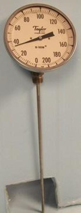 Used TAYLOR BI-THERM TEMP GAUGE 0-200 DEG. C.