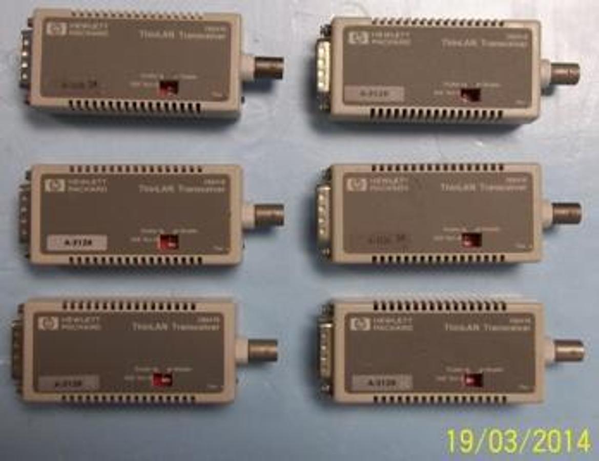 Used HEWLETT PACKARD 28641B THIN LAN TRANSCEIVER POWER: 10.2-15.75 VDC 200 MA TYP 300 MA MAX 1. A-3126F1 2. A-312634 3. A-3126 F1 4. A-3126F1 5. A-3126 F1 6. A-3126 34.