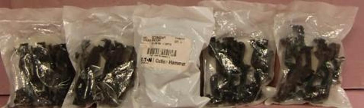 Used PACKS OF 6 EACH EATON CUTLER-HAMMER QC DIN RAIL ADAPTER CAT. NO. QCD IN ADAPT
