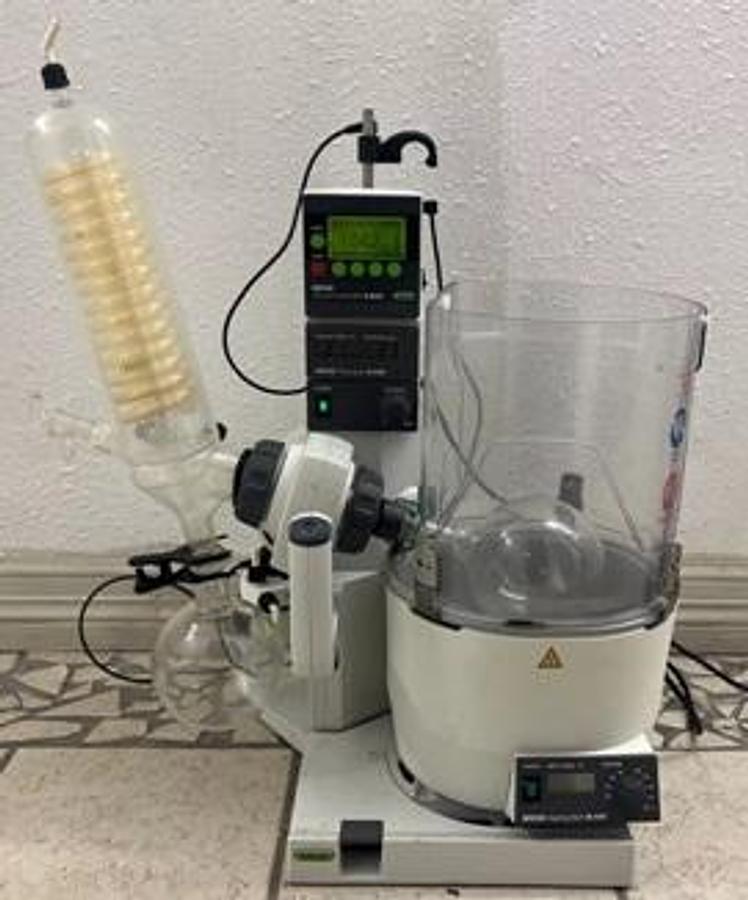 Used QTY. 1. BUCHI ROTAVAPOR R-205 EVAPORATOR B-490 BATH V-850 CONTROLLER