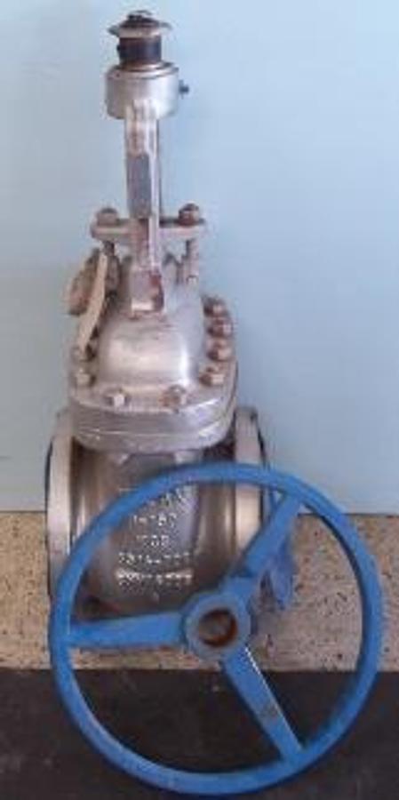 Used VELAN 8" 150 FLANGED RAISED FACE WCB (WELDABLE CARBON BODY). GATE VALVE.8-150 WCB 8516-000 BNM1 6006.