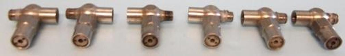 Used QTY. 6. MGM #10 358 #1800 #214A/SS VITON STAINLESS STEEL FITTINGS FOR SAMPLE BOMBS FITTING SIZE ½".