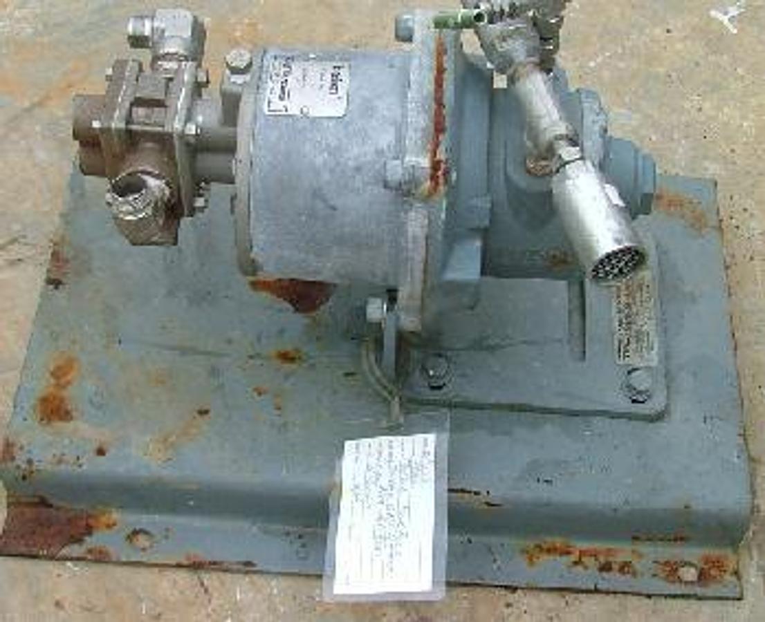Used QTY. 1. PULSAFEEDER STAINLESS STEEL PUMP WITH . ISO CHEM AIR DRIVEN MOTOR 4AM-NRV-550C