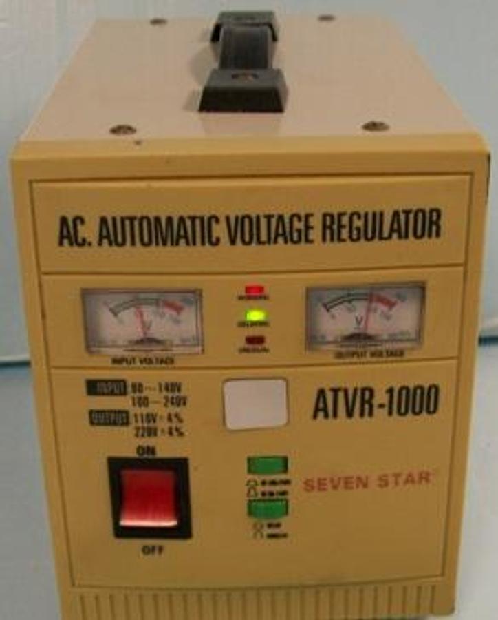 Used QTY. 1. AC AUTOMATIC VOLTAGE-REGULATOR SEVEN STAR