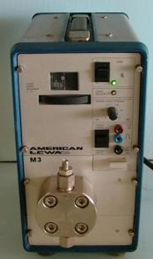 Used AMERICAN LEWA LAB PUMP M3 IDENT. NO. 054570.0033 FABR. NO. L12-434577-010 PROTECT CLASS IP40