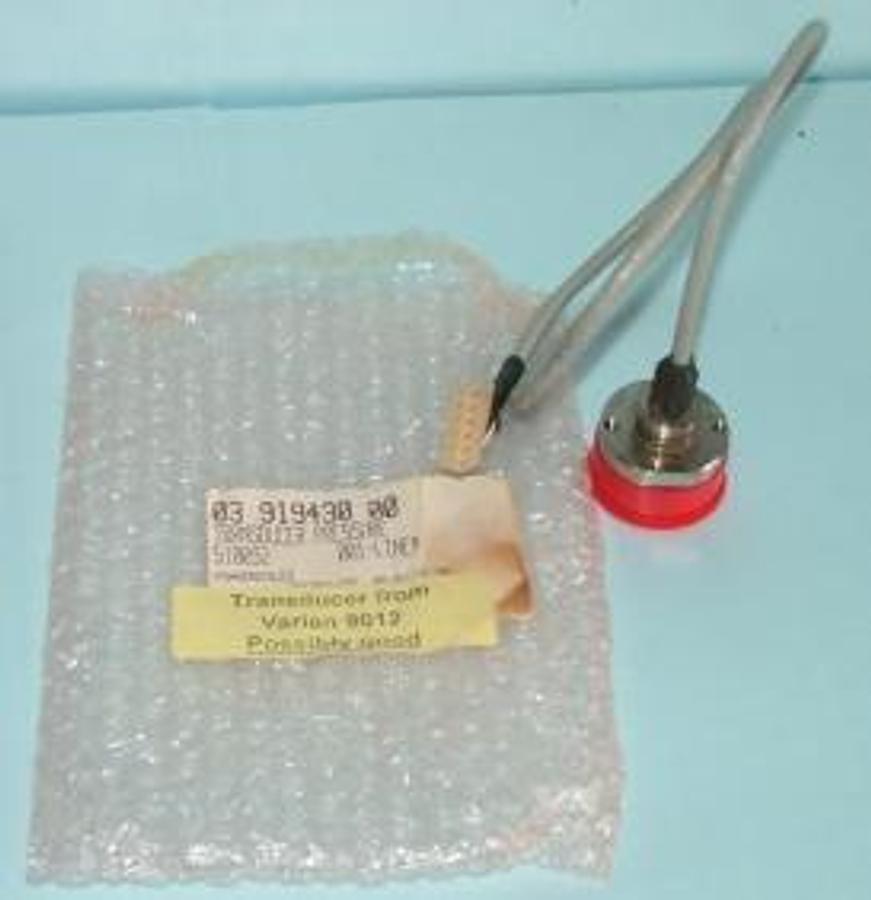 Used QTY. 1. VARIAN PRESSURE TRANSDUCER: P/N 03919430 00 510092 001- LINE # TRANSDUCER FROM VARIAN 9012 SM: SENSO-METRICS. 601821-10KG
