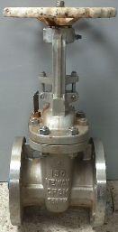 Used NEWAY 4" 150 CF8M RAISED FACE FLANGED GATE VALVE 0694V VALVE