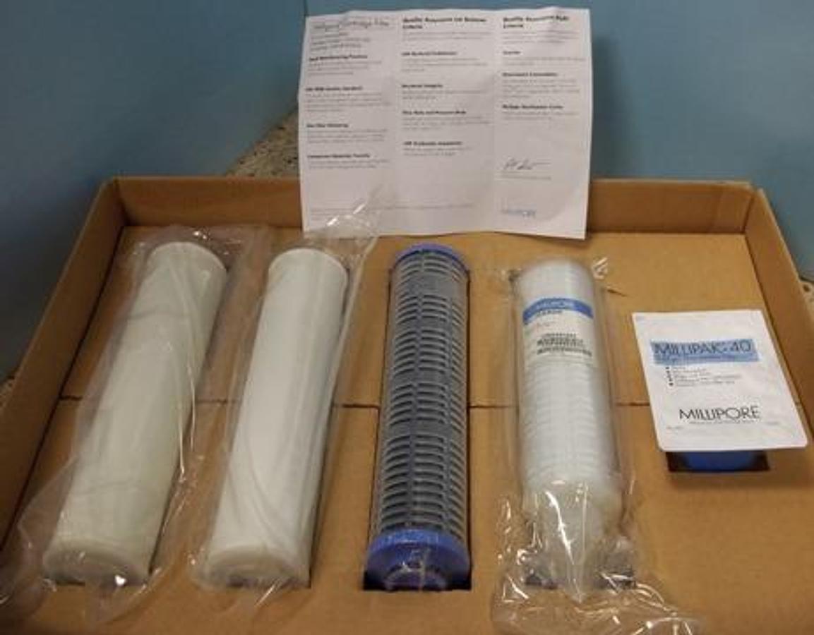 Used QTY. 1. MILLIPORE MILIGARD FILTER KIT INCLUDES 2 FILTER HOLDER AND 2 FILTERS CAT. NO. CW0351S03