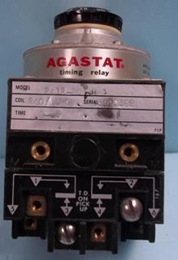 Used AGASTAT DIVISION AMERACE ESNA CORPORATION AGASTAT TIMING RELAY MODEL NO.: 2412-PC COIL: 240/60 C3