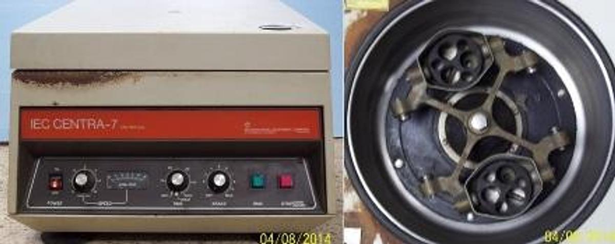 Used QTY. 1. IEC CENTRA 7 CENTRIFUGE MODEL: CENTRA-7