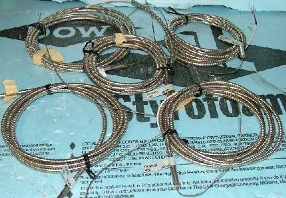 Used QTY. 5. WATLOW GORDON FLEX TUBE PROBES RM1000201