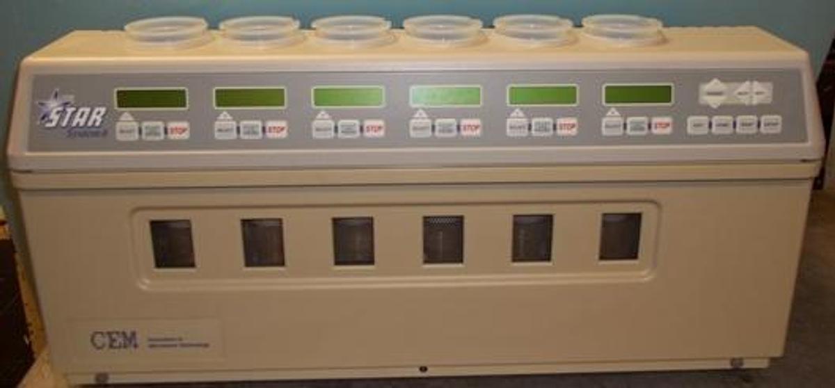 Used CEM STAR SYSTEM 6 MODEL: STAR 6 PLUS SYSTEM MODEL # 906025 MFG DATE 34340