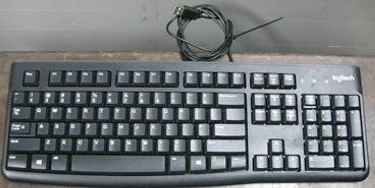 Used QTY. 1. LOGITECH COMPUTER KEYBOARD