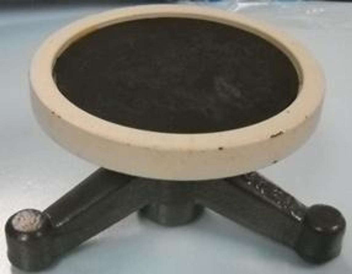 Used QTY. 2. FISHER SCIENTIFIC 734L ROTATING ROUND TABLE ON STAND. APROX. 4" DIA.