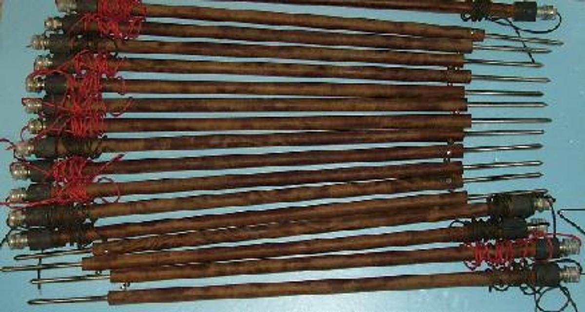 Used QTY. 17. GROUNDING ROD THERMOCOUPLES.