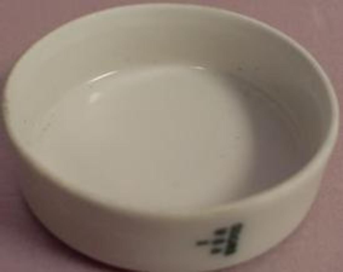 Used COORS USA PORCELAIN CHEMISTRY FLAT BOTTOM BOWL 2".