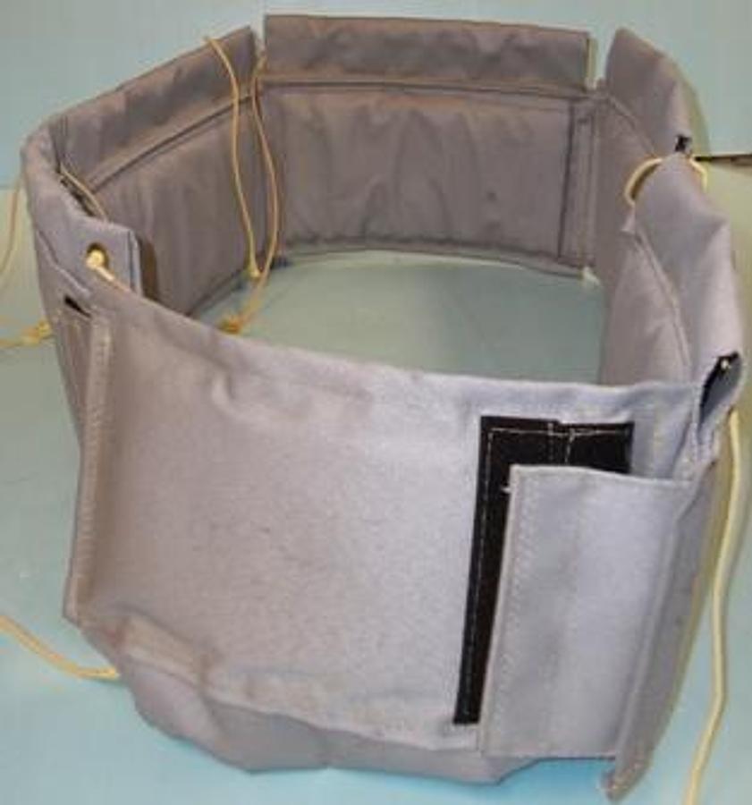 Used MULTI PIECE INSULATION JACKET EACH PIECE IS 7: X 12" WITH VELCRO ON BOTH ENDS SO YOU CAN ASSEMBLE TO THE SIZE YOU WANT.