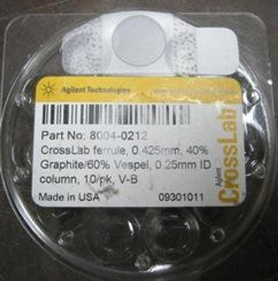 Used QTY. 1. PACK OF 10 AGILENT TECHNOLOGIES CROSSLAB FERRULE PART NO: 8004-0212