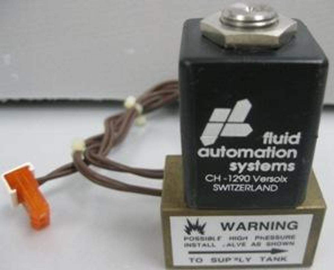 Used FLUID AUTOMATION SYSTEMS CH-1290 VERSOIX SOLENOID VALVE SWITZERLAND