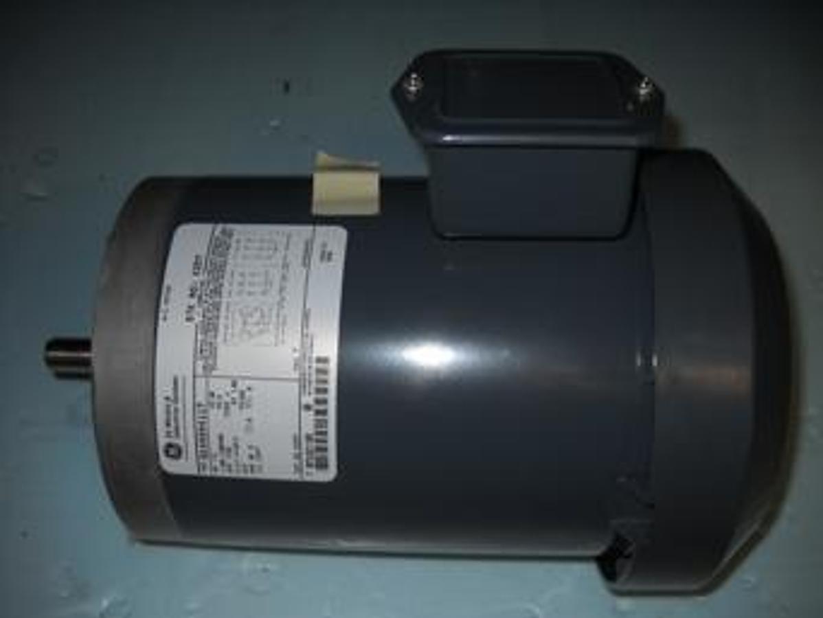 Used GE MOTORS &INDUSTRIAL SYSTEMS- A.C. MOTOR MODEL 5K49SN4117 STK :K257 1.5HP 2082301460 V. 1725 RPM 4.7-4.412.2A.60HZ PH3 CODE J. 1.00 SF. AMB 40C- FR 56C TIME RATING: CONT. INSUL CLASS: B. NEMA DESIGN: B.