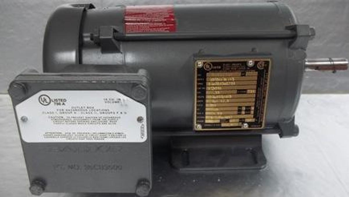 Used QTY. 1. BALDOR ELECTRIC CO. ELECTRIC MOTOR FOR HAZARDOUS LOCATION