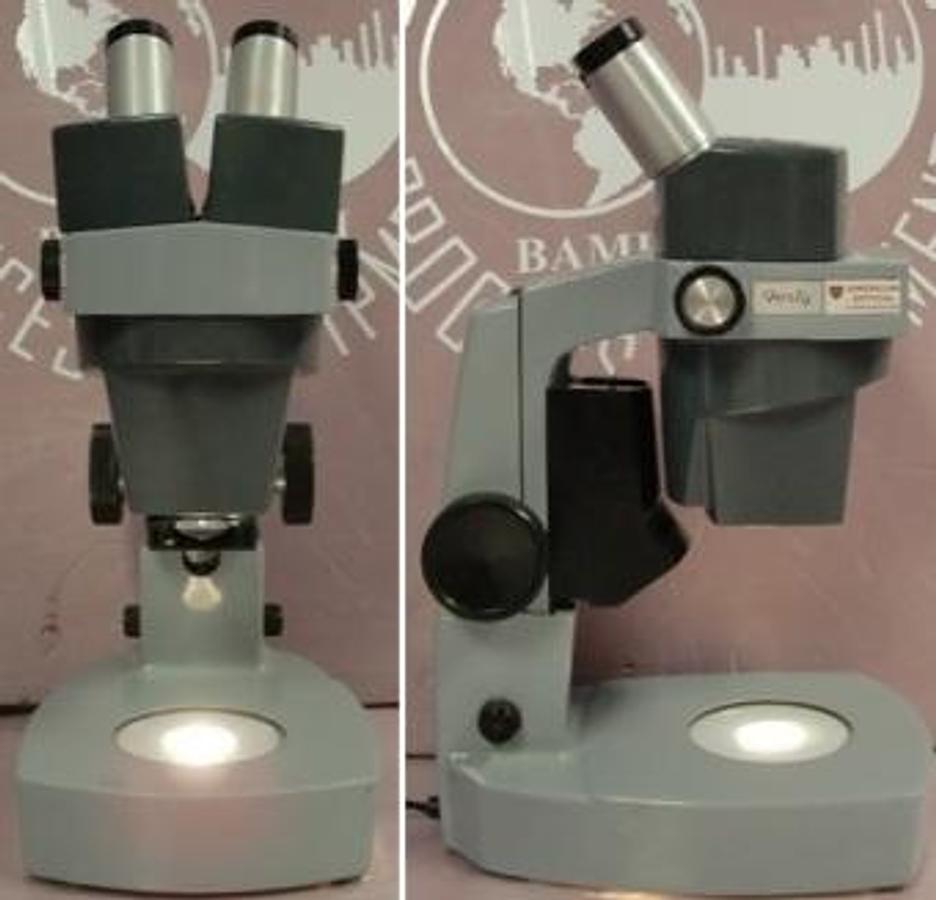Used QTY. 1. AMERICAN OPTICAL CORPORATION FORTY MICROSCOPE MODEL 41 THRU 48 115V 60HZ 30W