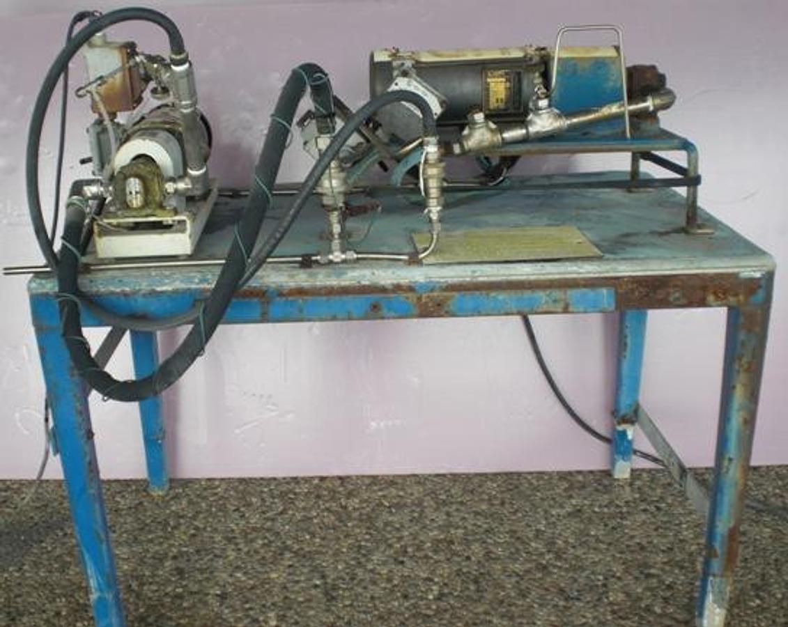 Used QTY. 1. CRUDE MIXER OPERATION TABLE WITH 1 MOUNTED PUMP AND 1 NON MOUNTED PUMP (for PARTS OR REPAIR) PUMP 1= NO. FY127125