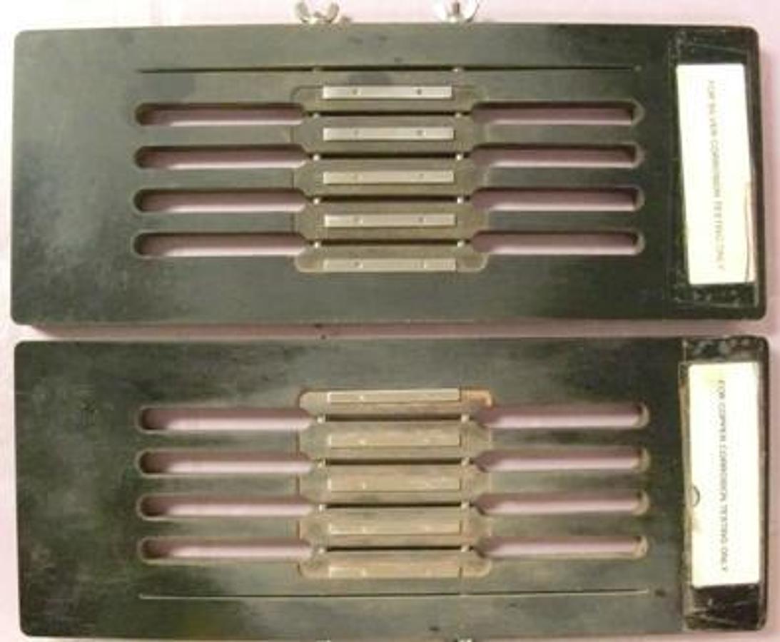 Used KOEHLER INSTRUMENT POLISHING VISE MULTI STRIP HOLDS 4 FOR COPPER STRIP CORROSION.