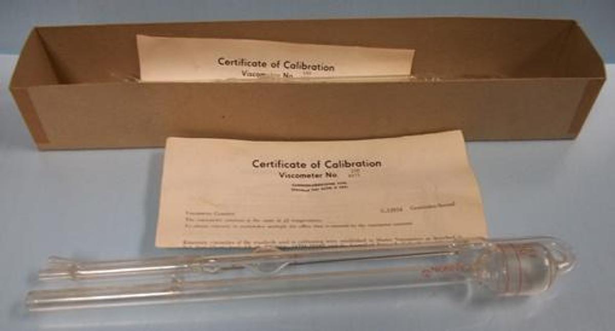 Used CANNON-UBBELOHDE TYPE VISCOSITY METER TUBES ( VISCOMETER TUBES ). ASTM D 445