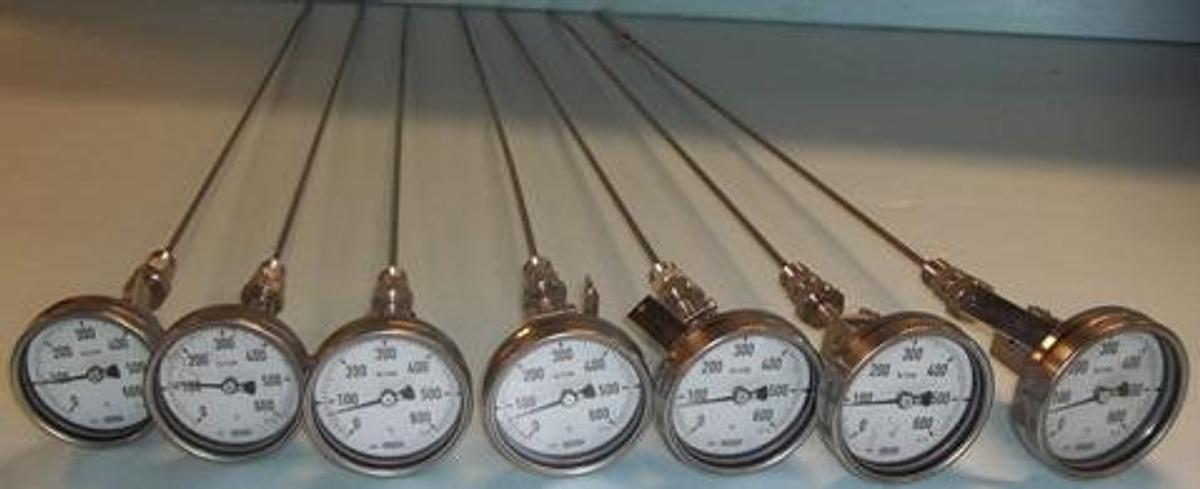 Used WIKA 32" STAINLESS STEEL THERMOMETERS