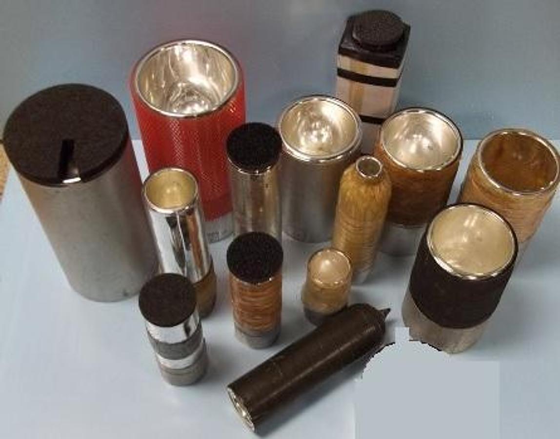 Used LOT LIQUID NITROGEN SILVERED GLASS DEWAR'S CONSISTING OF: 2.) 5 LITER. 4.) 1 LITER