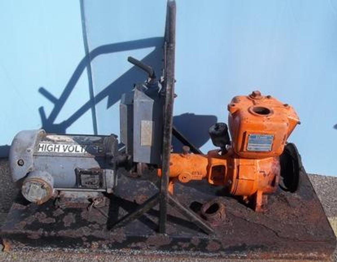 Used QTY. 1. GORMAN RUPP 10 SERIES SELF PRIMING SKID MOUNTED ELECTRIC MOTOR DRIVEN CENTRIFUGAL PUMP