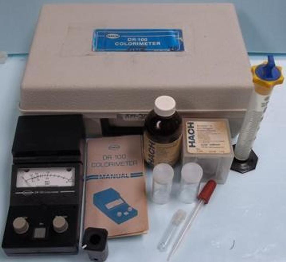 Used HACH DR 100 COLORIMETER MODEL NO: 41100-70