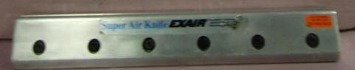 Used EXAIR 12" ALUMINUM SUPER AIR KNIFE 250 PSIG MAX FNPT INLET ¼" IN.