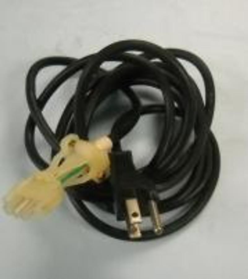 Used QTY. 1. KAWASAKI-S EQUIPMENT CABLE BLACK 7 FOOT 9 INCHES SVT E35611 VW-1 KDK 3/18 AWG KP-30 3 PIN FEMALE WIRE COLORS GREEN WHITE BLACK WITH STANDARD PLUG.