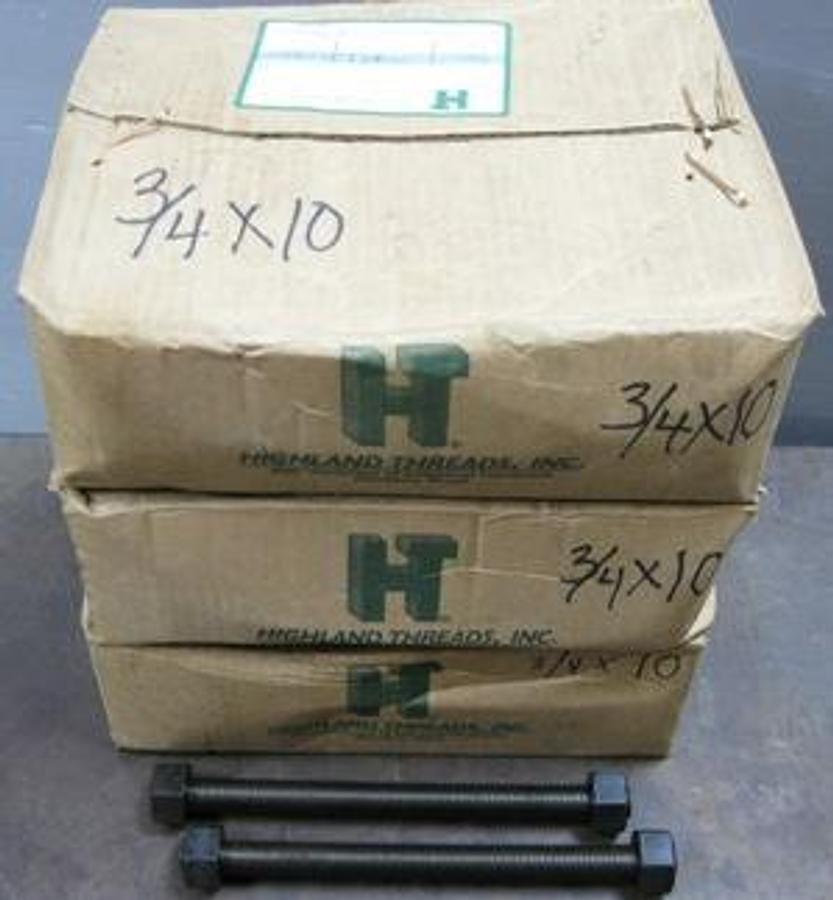 Used HIGHLAND THREADS INC. BOXES OF 28 STUDS WITH NUTS
