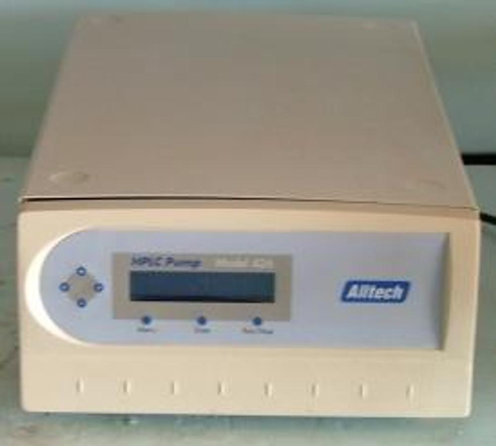 Used QTY. 1. ALLTECH HPLC PUMP MODEL 426 FUSE 1A 250V 510 B10 LINE INPUT 100-240VAC 50/60HZ 45W A20567 (PARTS ONLY).
