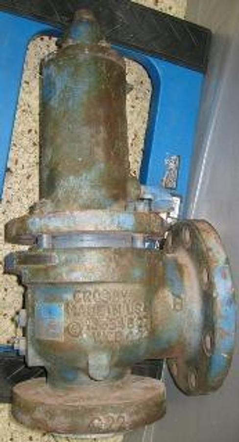 Used CROSBY VALVE AND GAUGE SIZE 4 PRESSURE RELIEVE VALVE REPAIRED BY EV ELLIOTT VALVE