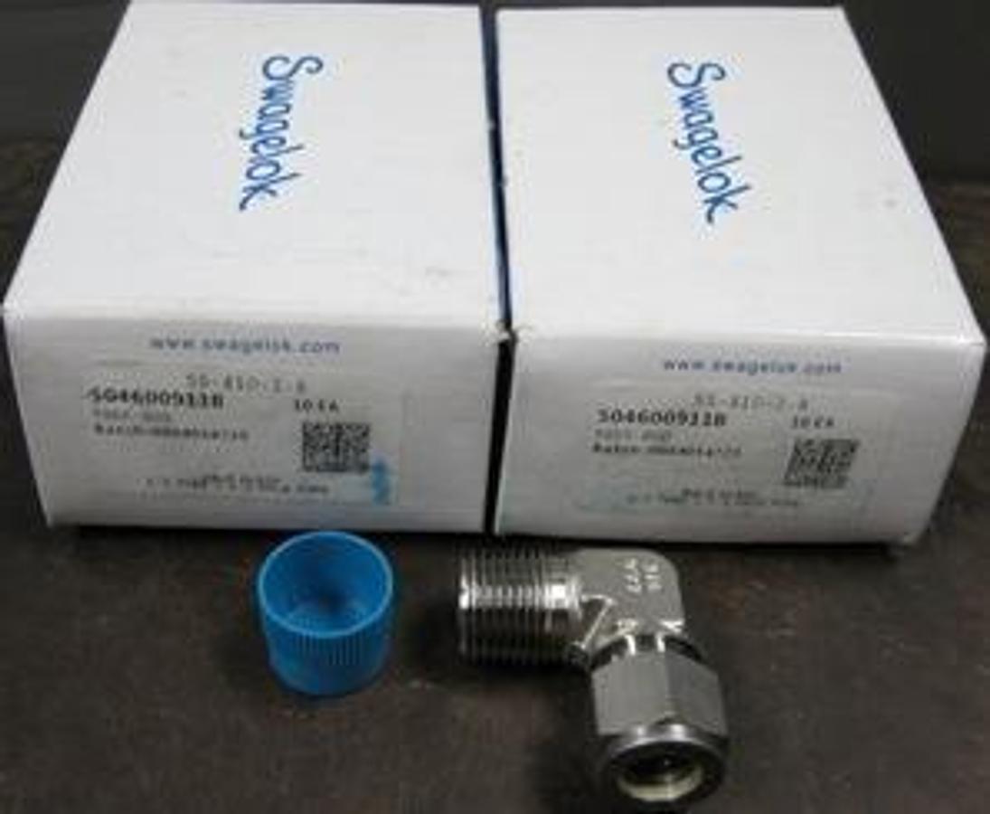 Used BOXES OF 10 SWAGELOK SS-810-2-8 STAINLESS STEEL SWAGELOK TUBE FITTING