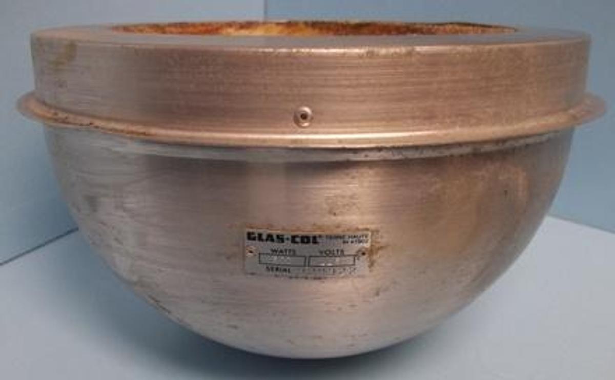 Used GLAS-COL ROUND BOTTOM ALUMINUM SIDE RING STAND HEATING MANTLE