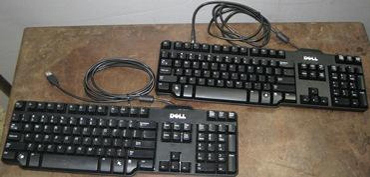 Used QTY. 2. DELL COMPUTER KEYBOARD