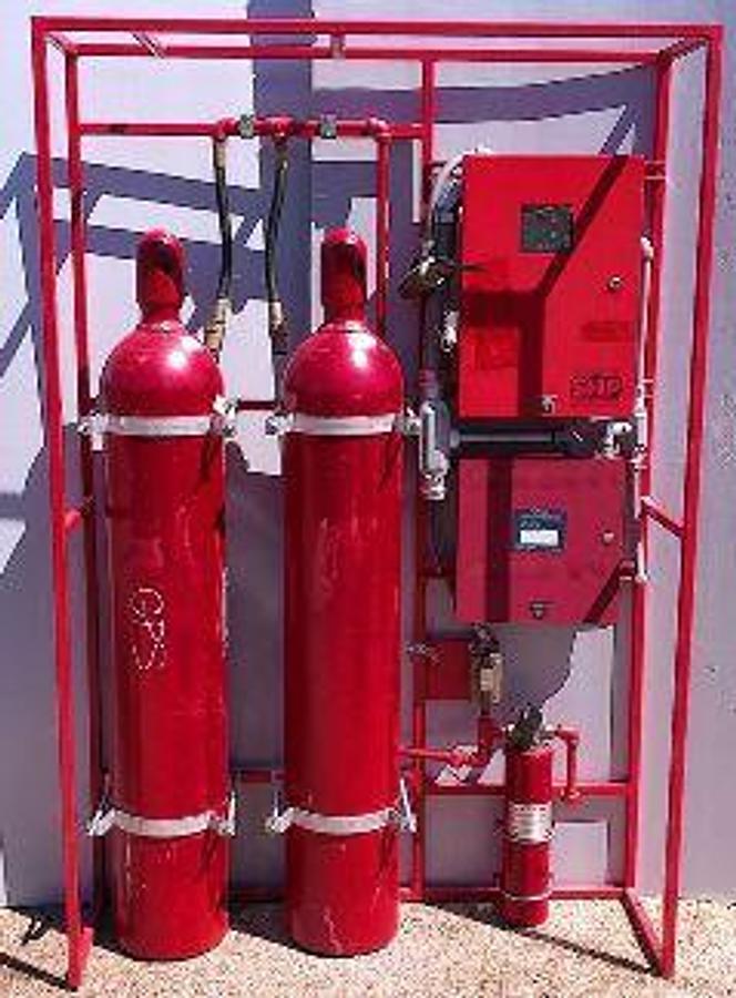 Used SHP FIKE HIGH-PRESSURE CARBON DIOXIDE FIRE SUPPRESSION SYSTEM CONSISTING OF:
