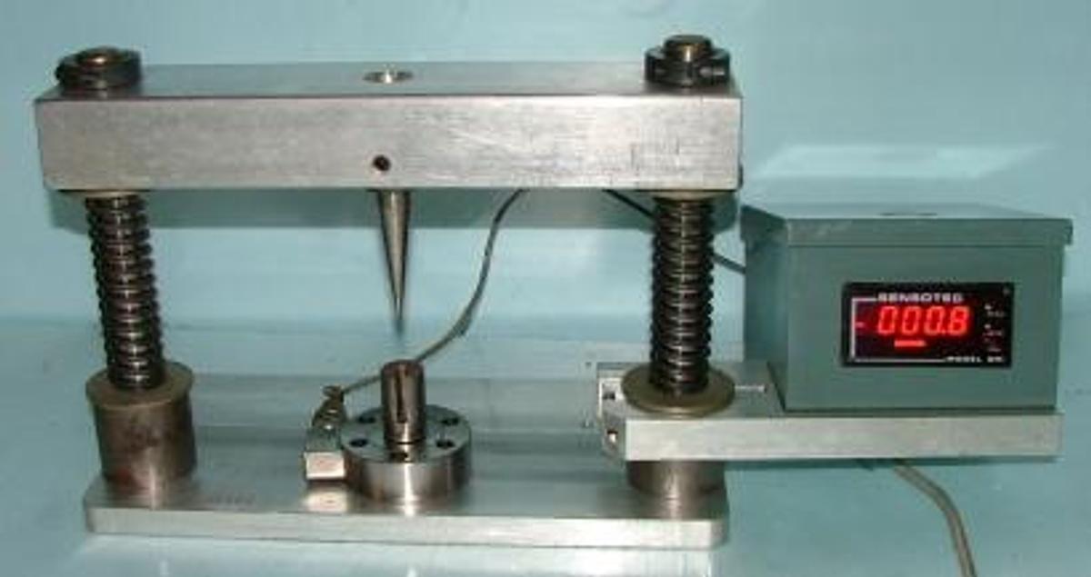 Used QTY. 1. SENSOTEC PUNCH LOAD TESTER LOAD CELL MODEL # 41/571-06-01