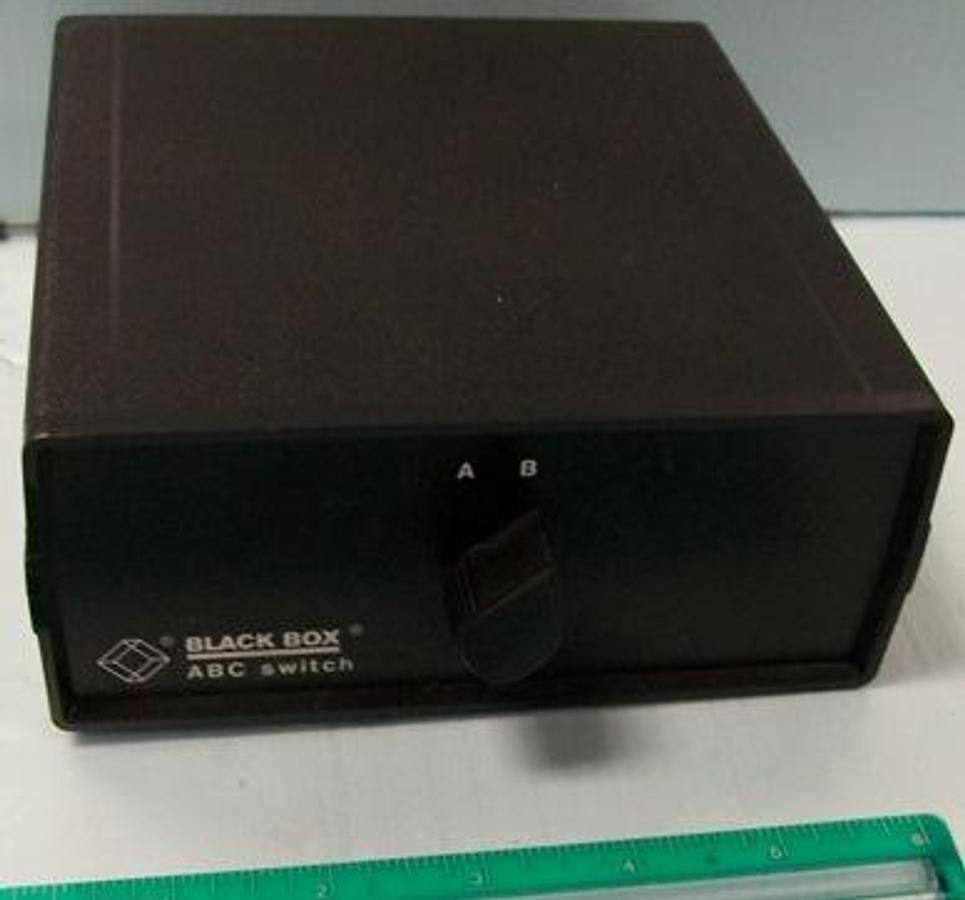 Used QTY. 1. BLACK BOX ABC SWITCH SERIAL # 8919 MODEL # SW010B-FFF.