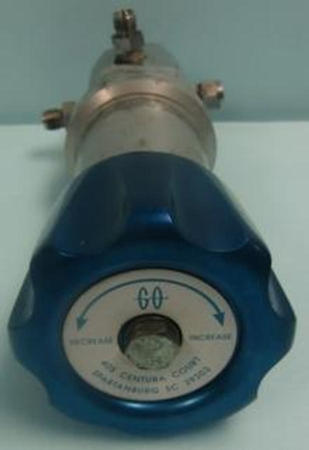 Used GO INC. REGULATOR BP66-1D11QE0164 0-6000 PSIG BAR 0919 3/8" INLET 3/8" INLET 3/8" OUTLET.