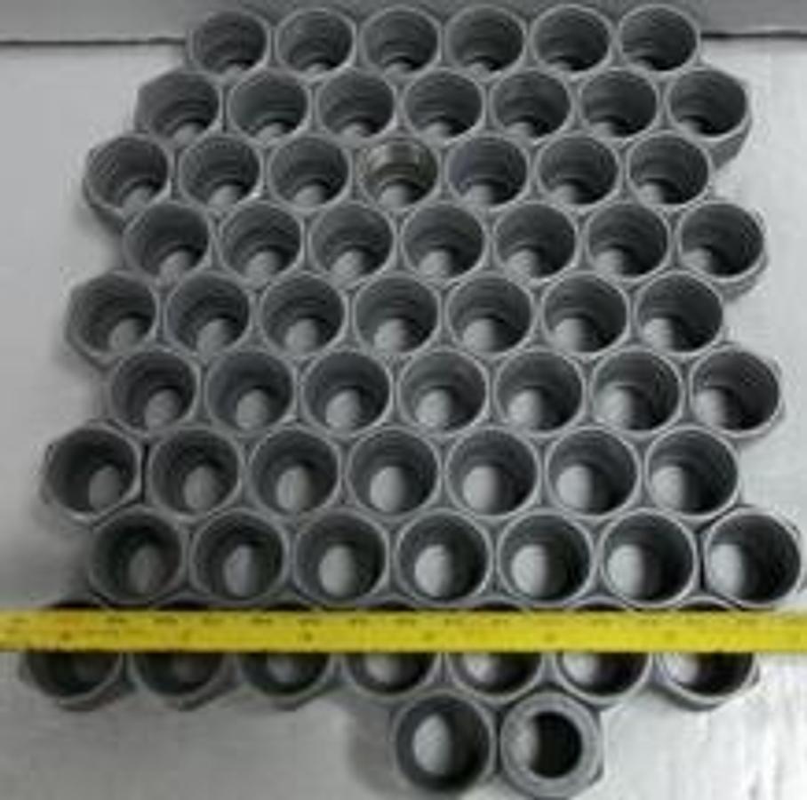 Used QTY. 64. PARKER TW 8 316. 3/8 TUBE FITTING NUTS ONLY.