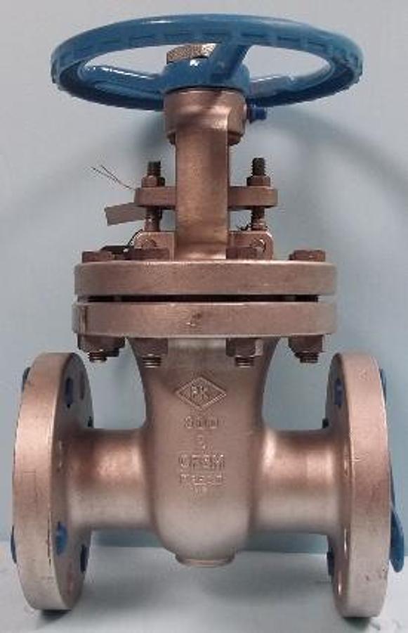 Used QTY. 1. PK VALVE CO. LTD. 2" CLASS 300 FLANGED STAINLESS STEEL CF8M GATE VALVE