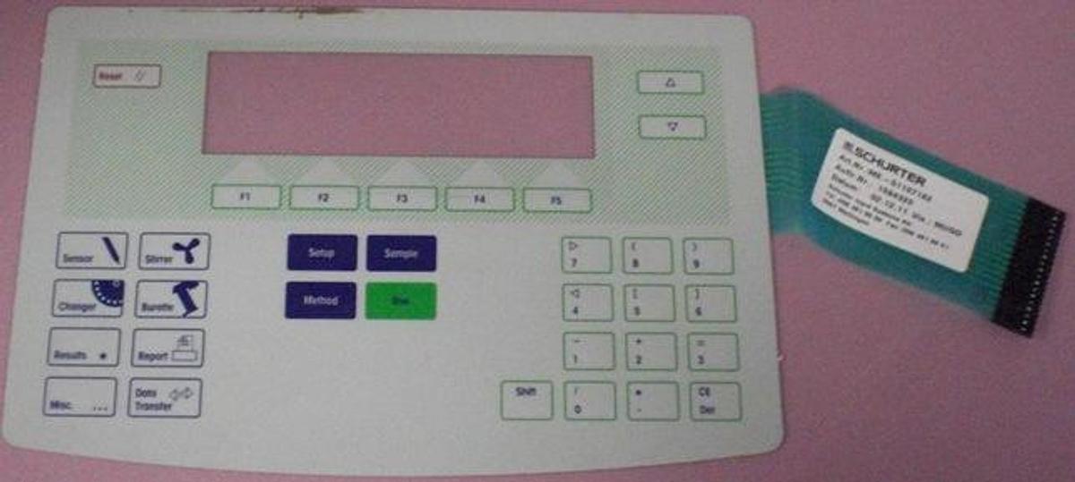 Used QTY. 1. METTLER TOLEDO / LOHMANN SCHURTER KEYBOARD FOR METTLER DL 5## TITRATORS