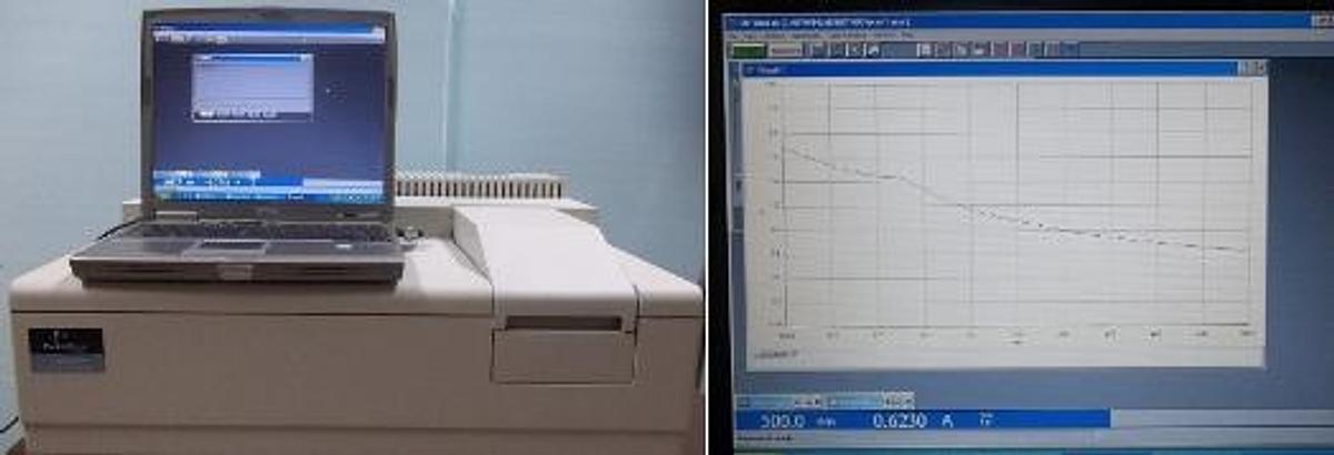 Used QTY. 1. PERKIN ELMER PRECISELY LAMBDA 25 UV/VIS SPECTROMETER